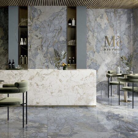 Natural stone effect tiles