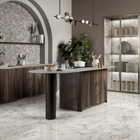 Natural stone effect tiles