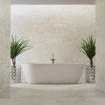 Porcelain marble effect tiles