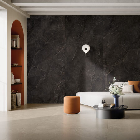 Marble effect porcelain tiles