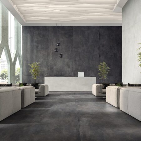 Concrete look porcelain tiles